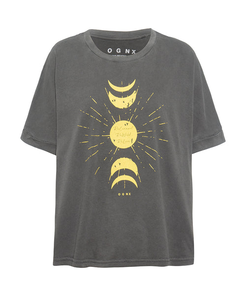 Ognx Boxy T-Shirt ReConnect by Sinah Diepold - Kale & Cake - grau Letzte 3 Tage