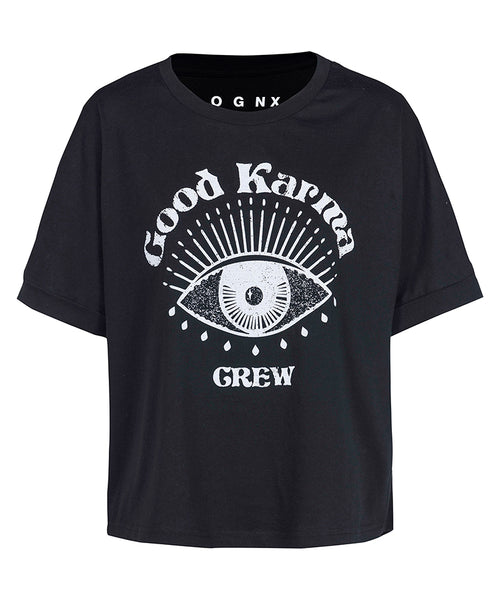 Ognx Boxy T-Shirt Good Karma Crew by LYLA Soul Yoga - schwarz JETZT KAUFEN