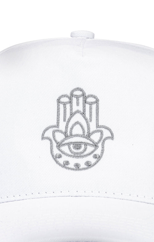 Ognx Yoga Cap Hamsa Bio Baumwolle - weiss Nur noch ein Tag übrig