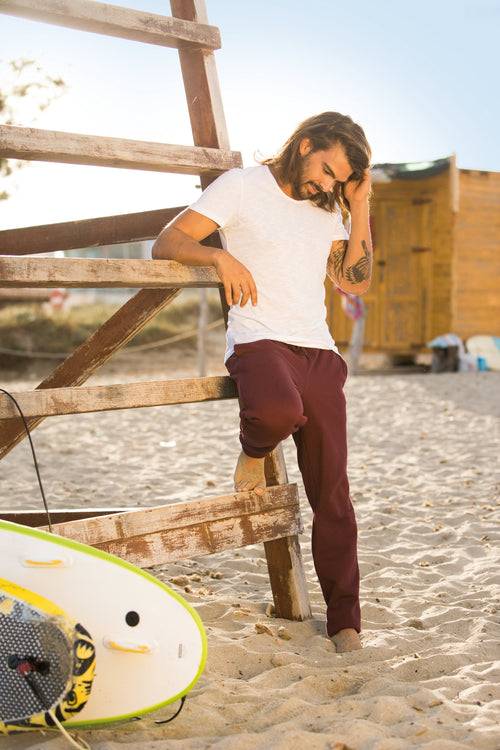 Ognx Fitted Pants Bio Baumwolle - rot