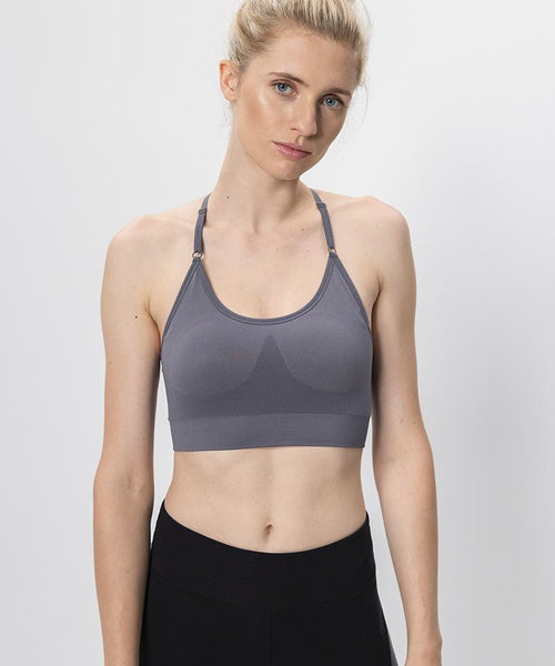 Ognx Sport Bra Crossback - Mittlerer Halt - grau Begrenzt auf 3 Tage