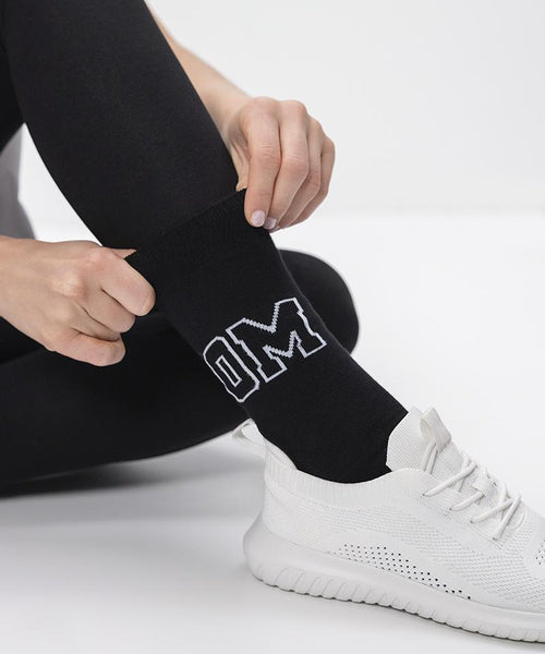 Ognx Yoga Socken OM Bio Baumwolle - schwarz