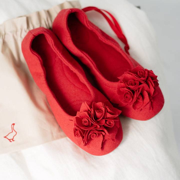 ﻿Pampuschen Grace wool erdbeere Online Outlet