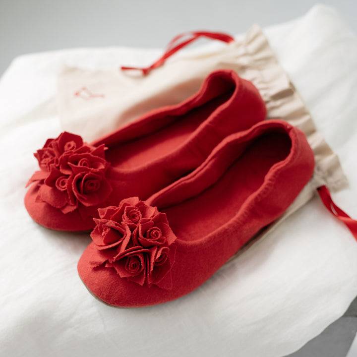﻿Pampuschen Grace wool erdbeere Online Outlet