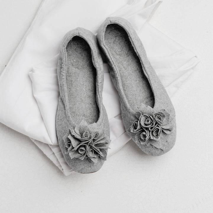 Pampuschen Grace wool lichtgrau Blitzangebot