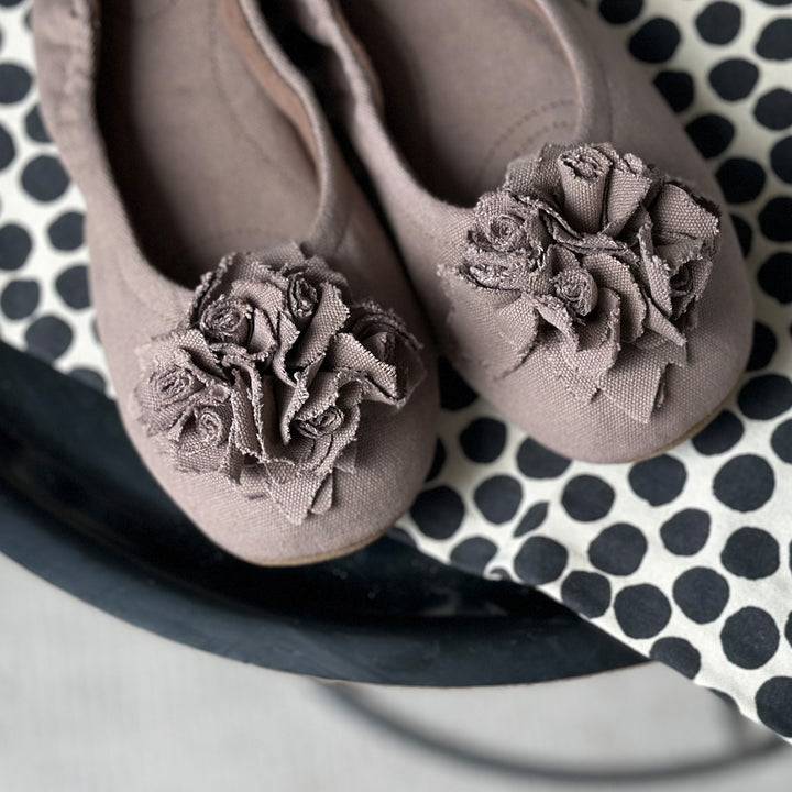 Pampuschen Grace cotton canvas lehm Große Rabatte