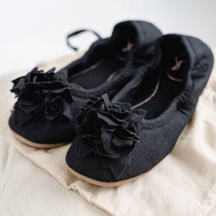 Pampuschen Grace wool schwarz Super Rabatt