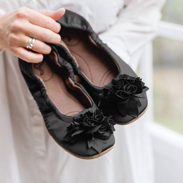 Pampuschen Grace satin schwarz Speichern exportieren