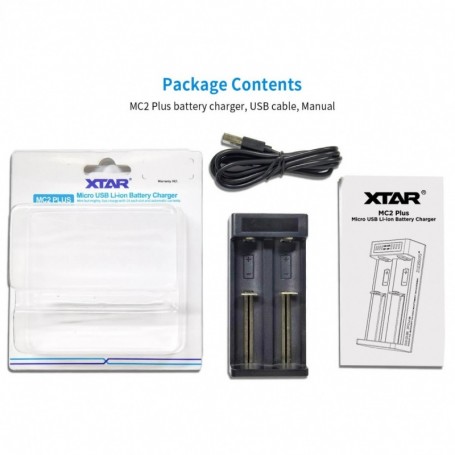 Parforce Ladegerät XTAR MC2 Plus 1-2 Li-Ion 3,7V 10440-21700 mit LED Verkauf