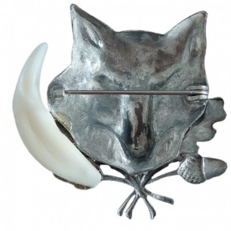 Parforce Anstecknadel mit Motiv aus fox und Eichenzweig ARTURE (2668) Auslauf