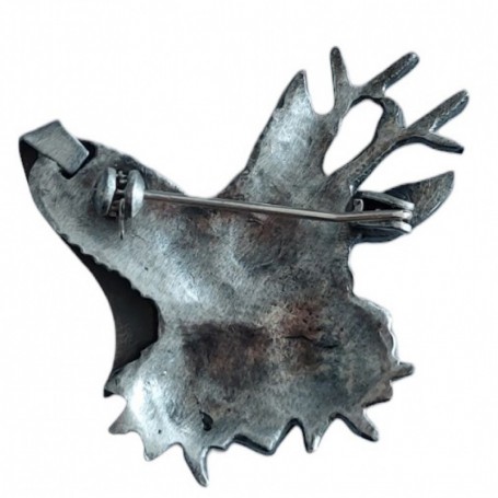 Parforce Anstecknadel mit Motiv von Hirsch und Edelweiss ARTURE (2610) Fabrikverkauf