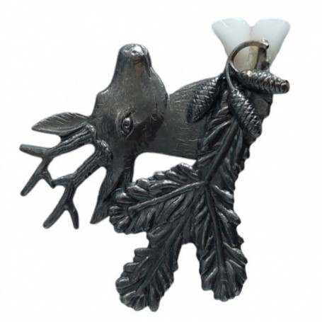Parforce Anstecknadel mit Motiv von Hirsch und Tannenzweig, Zähne ARTURE (2667) Meist gekauft