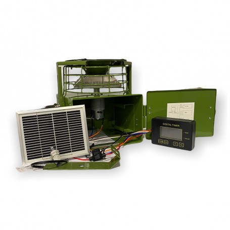 Parforce Automatischer Metall-Wildfütterer HUNTERA FeedPro M2 12V mit Solarpanel Neueste Mode