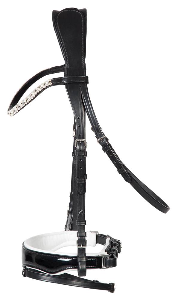 PFIFF 102839 Trensenzaum 'Elegance' Lacknasenriemen anatomisch