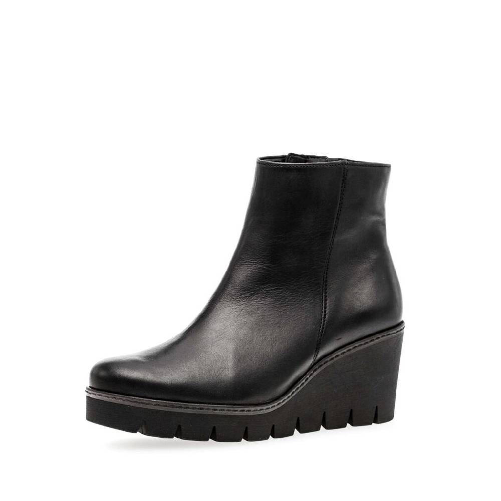 Pius Gabor Plateau Stiefelette schwarz Günstiger Verkauf