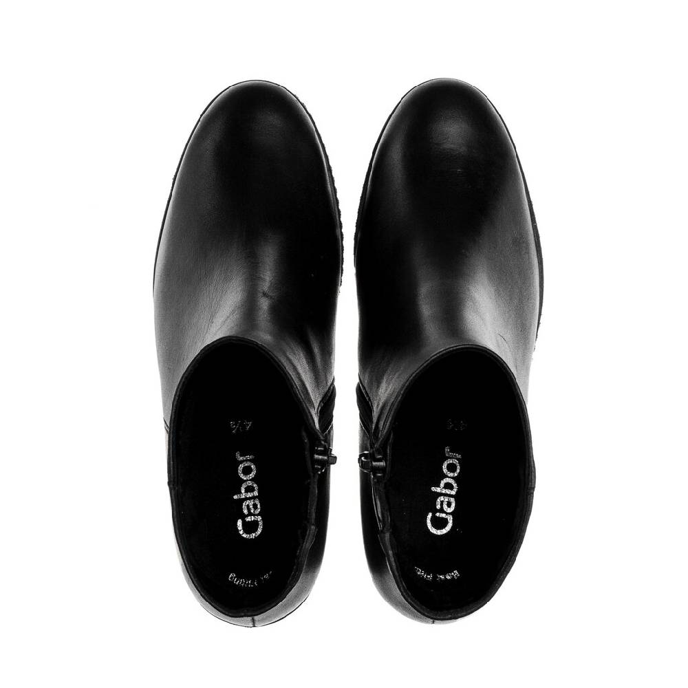 Pius Gabor Plateau Stiefelette schwarz Günstiger Verkauf