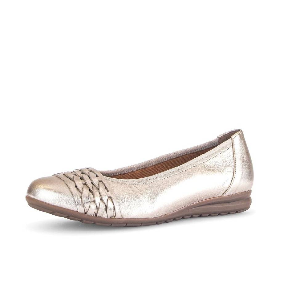 Pius Gabor Sportliche Ballerina gold Kostenloser Versand international