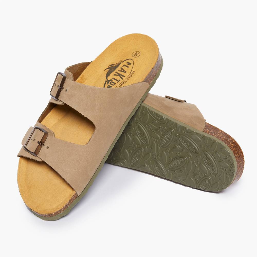 Plakton Formentera Beige-Khaki Nobuck Kauf eins, bekomm eins gratis