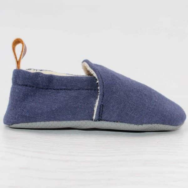 Pololo Barfuß Hausschuh Baumwolle (bio) Uni Blau Neuheiten