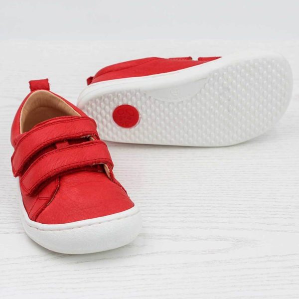 Pololo Barfuss Sneaker Leder rot Bis zu 65% Rabatt
