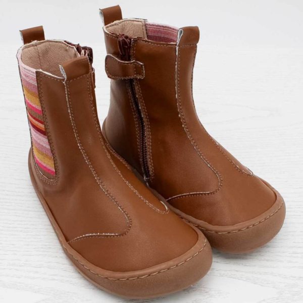 Pololo Barfußschuh Chelsea aus Kaktusleder Braun (vegan)