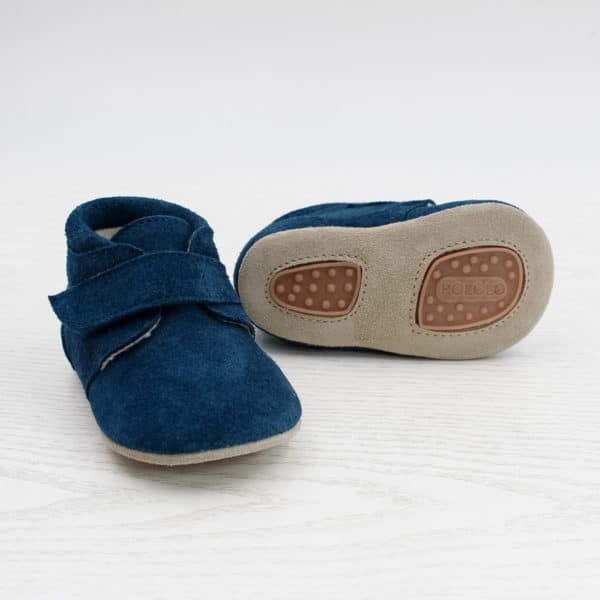 Pololo Für die ersten Schritte – “Porto” der Barfuß Kleinkindschuh blau als Kletter Kostenloser Versand international