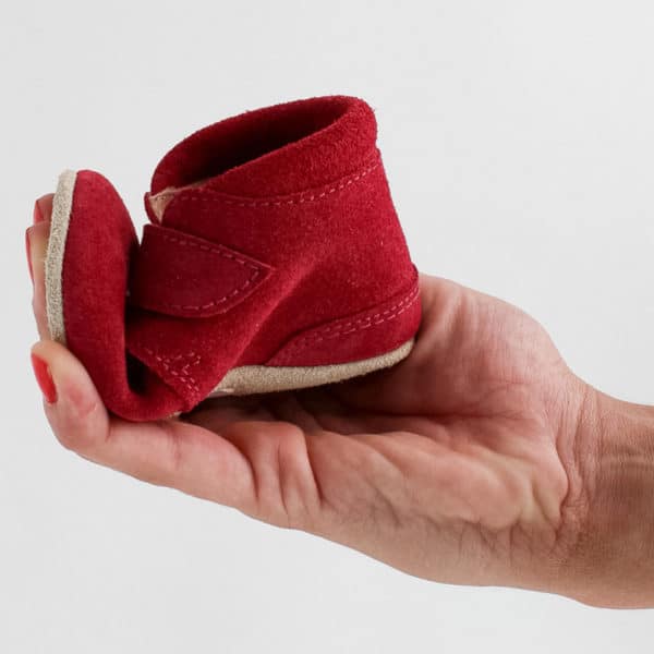 Pololo Für die ersten Schritte – “Porto” der Barfuß Kleinkindschuh rot Fabrikladen