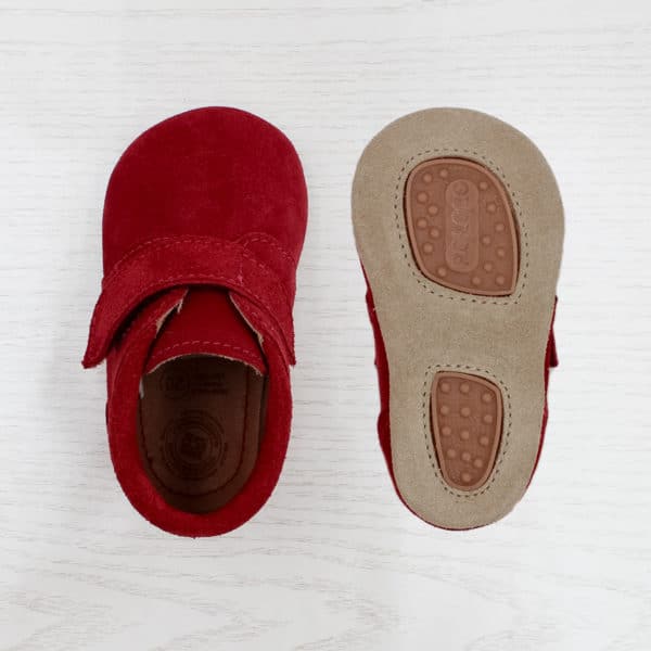 Pololo Für die ersten Schritte – “Porto” der Barfuß Kleinkindschuh rot als Kletter Begrenzt auf 3 Tage