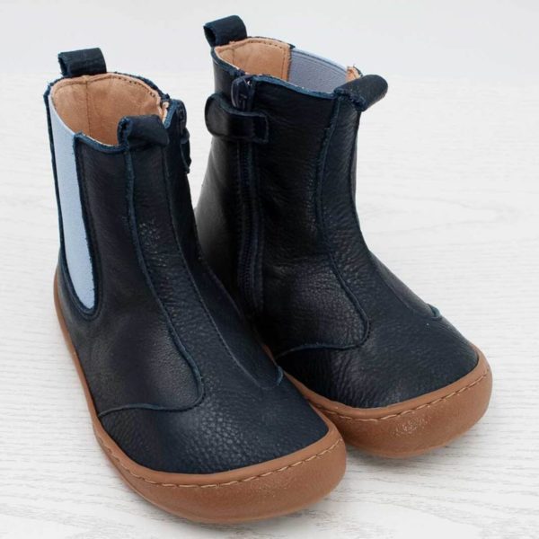 Pololo Barfußschuh Chelsea Leder Blau