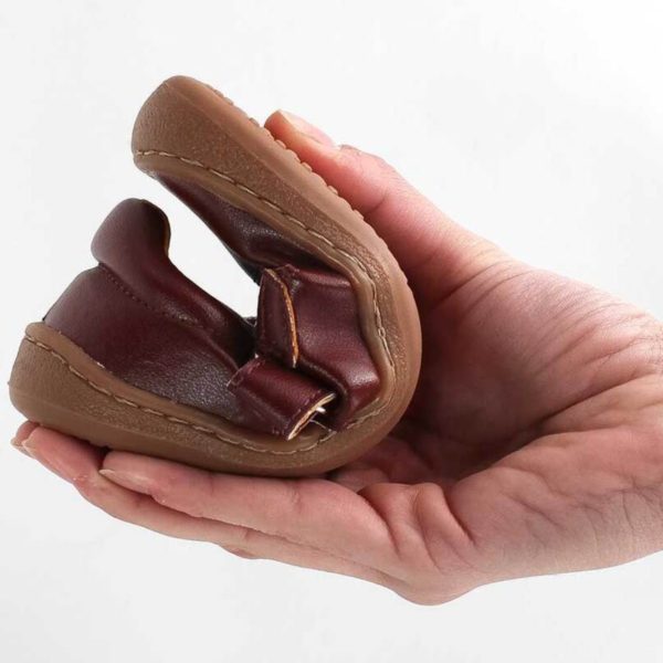Pololo Barfußschuh Chelsea Leder Braun zollfrei