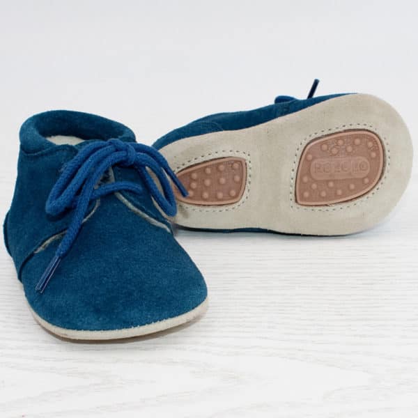 Pololo Für die ersten Schritte – “Porto” der Barfuß Kleinkinderschuh Wollgefüttert blau Rabatte dieses Monats