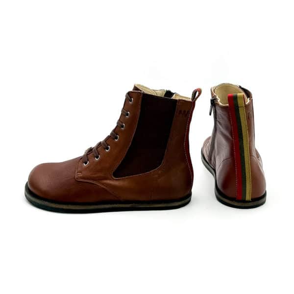 Pololo Barfußschuh Damenstiefellette „MN Aspen“ von Martin Natur – Braun Blitzangebot