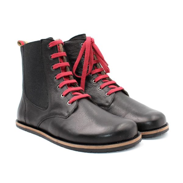 Pololo Barfußschuh Damenstiefellette „MN Aspen“ von Martin Natur – Schwarz