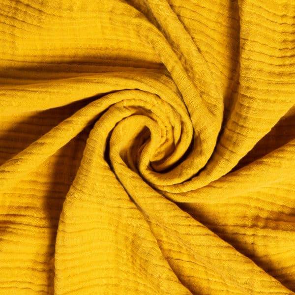 Pololo People Wear Organic Baumwoll-Mulldecke, 4-lagig , senfgelb Im Verkauf