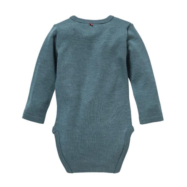 Pololo People Wear Organic Langarm-Body Wolle-Seide, smaragd-grün Angebote