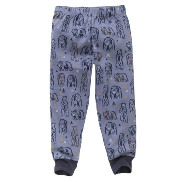 Pololo People Wear Organic Langarm-Pyjama “Grizzlybär”, blau/bedruckt, Baumwolle (Bio) im Angebot