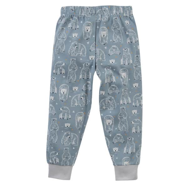 Pololo People Wear Organic Pyjama, petrol bedruckt mit Motiv “Eisbär”, aus 100% Baumwolle (Bio) Blitzverkäufe