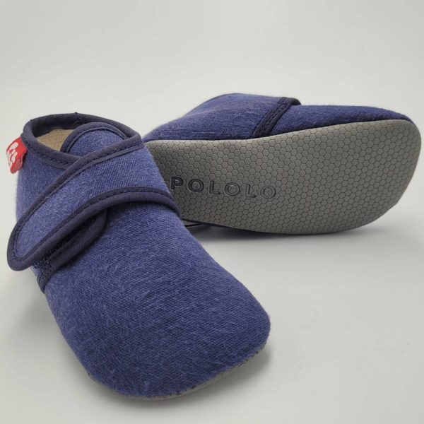 Pololo Barfuß Hausschuh mit Klettverschluss – blau Valentinstagsangebot