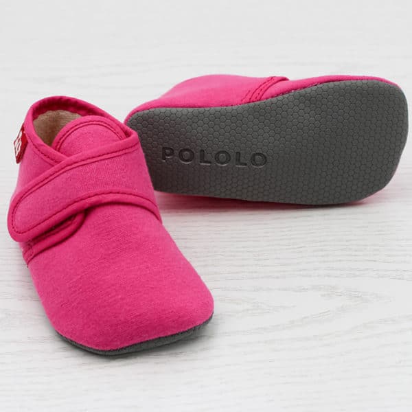 Pololo Barfuß Hausschuh mit Klettverschluss – pink Neueste Mode
