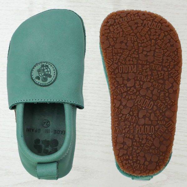 Pololo Barfußschuh Uni Leder Hellgrün Kostenlose Rückgabe