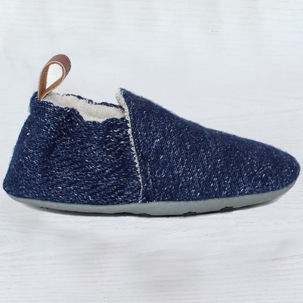 Pololo Hausschuhe aus recy. Textilien Blau 18/19-26/27 Outlet