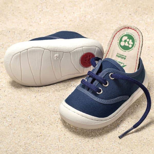 Pololo “Pepe” Baumwoll-Sneaker blau Fabrikverkauf