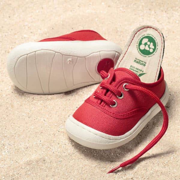 Pololo “Pepe” Baumwoll-Sneaker rot Limitierter Zeitrabatt