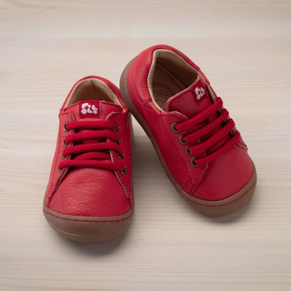 Pololo Sneaker Mini Leder Rot Saisonschlussverkauf