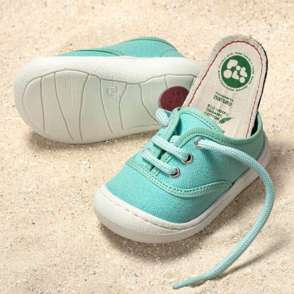 Pololo “Pepe” Baumwoll-Sneaker türkis Schlussverkauf