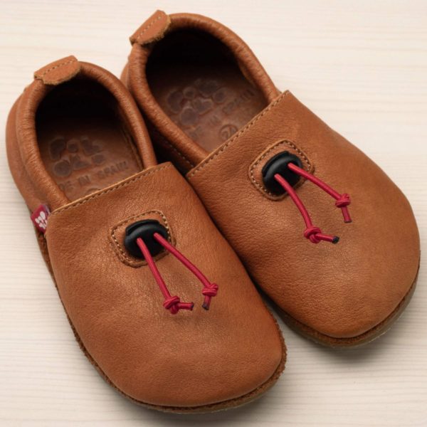 Pololo Outdoor Barfußschuh “Cordel” Hellbraun mit Gummisohle