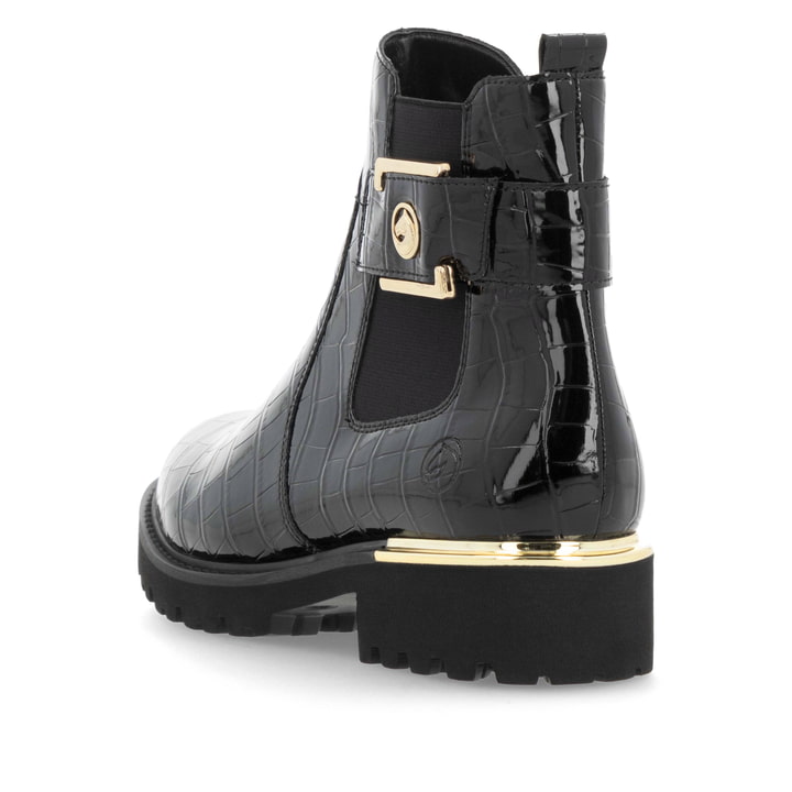 Remonte Artikelnummer D8684-03 remonte Damen Chelsea Boots lackschwarz Große Rabatte