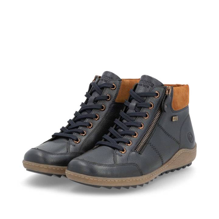 Remonte Artikelnummer R1457-14 remonte Damen Schnürschuhe dunkelblau-nougatbraun