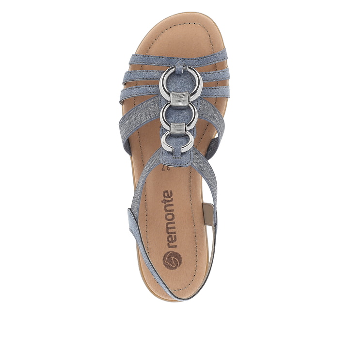 Remonte Artikelnummer R3605-12 remonte Damen Riemchensandalen schieferblau-silber Bis zu 60% Rabatt