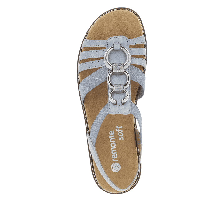 Remonte Artikelnummer D2073-12 remonte Damen Riemchensandalen babyblau-silber Bis zu 65% Rabatt